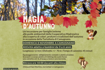 MAGIA D’AUTUNNO  DOMENICA 8 NOVEMBRE